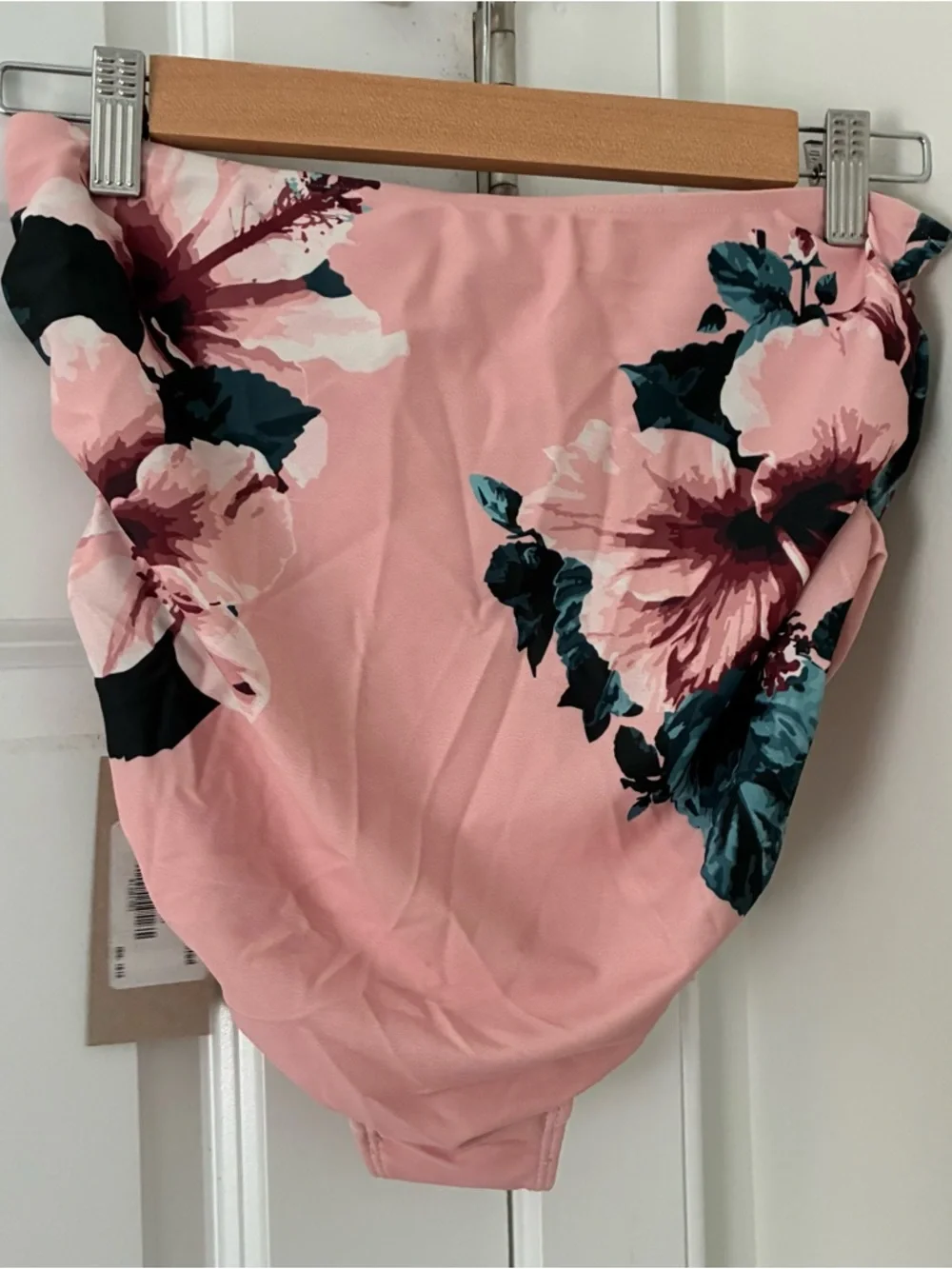 NEW Albion Bronte Floral High-Waist Bikini Bottom - Pink Floral NWT Sz Medium